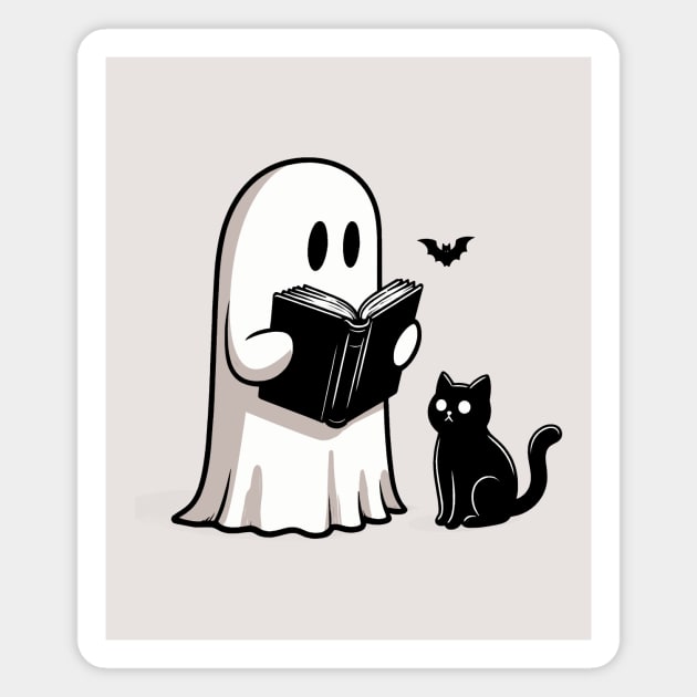 Ghost reading book Magnet by CreativeSage